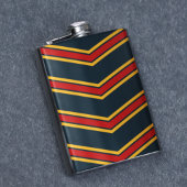 Blue Red Zickzack Stripes Cutting Board Flachmann