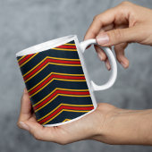 Blue Red Zickzack Stripes Cutting Board Kaffeetasse
