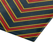 Blue Red Zickzack Stripes Cutting Board Schneidebrett (Ecke)