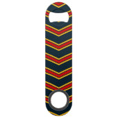 Blue Red Zickzack Stripes Cutting Board Speed Flaschenöffner (Vorderseite)