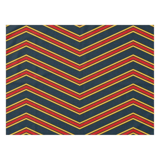 Blue Red Zickzack Stripes Cutting Board Tischdecke (Vorderseite (Horizontal))