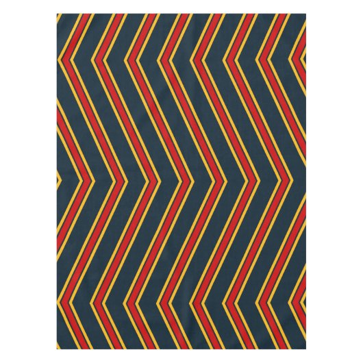 Blue Red Zickzack Stripes Cutting Board Tischdecke (Vorderseite)