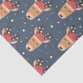 Blue Rédeer Rustic Niedlich Whimsical Fun Holiday Seidenpapier (Ausschnitt)