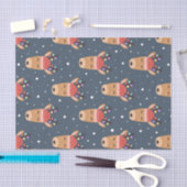 Blue Rédeer Rustic Niedlich Whimsical Fun Holiday Seidenpapier (Handwerk)