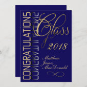 Blue Reflection 2018 Formal Graduation Party Einladung (Vorne/Hinten)