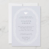 Blue Regency Afternoon Tea Bridal/Polterabend Einladung (Vorderseite)