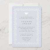 Blue Regency Afternoon Tea Bridal/Polterabend Einladung (Vorderseite)