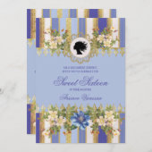 Blue Regency Era 16 . Geburtstag Einladung (Vorne/Hinten)