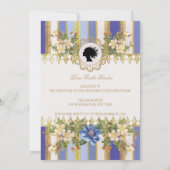 Blue Regency Era 16 . Geburtstag Einladung (Rückseite)