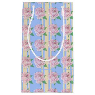 Blue Regency Rose kleine Geschenktasche Geschenktüte