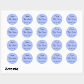 Blue Regency Save the Date Wedding Stickers (Blatt)