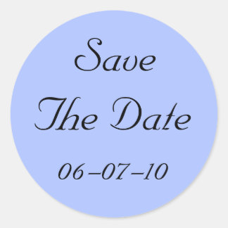 Blue Regency Save the Date Wedding Stickers