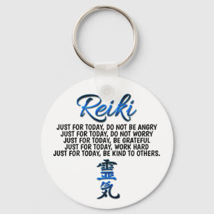 Blue Reiki Principles Keyring Schlüsselanhänger