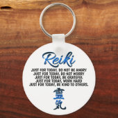 Blue Reiki Principles Keyring Schlüsselanhänger (Vorderseite)