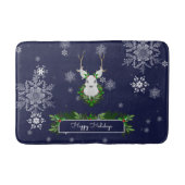 Blue Reindeer Bath Mat Badematte (Vorderseite)