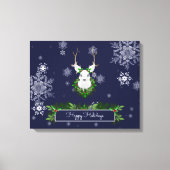 Blue Reindeer Canvas Print Leinwanddruck (Vorderseite)