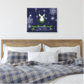 Blue Reindeer Canvas Print Leinwanddruck (Insitu (Schlafzimmer))