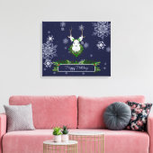 Blue Reindeer Canvas Print Leinwanddruck (Insitu (Wohnzimmer))