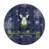 Blue Reindeer Cutting Board Schneidebrett (Vorderseite)