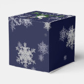 Blue Reindeer Favor Box Geschenkschachtel (Rückseite)