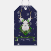 Blue Reindeer-Geschenkmarke Geschenkanhänger (Vorderseite)