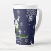 Blue Reindeer Latte Tasse (Rechte Ecke)