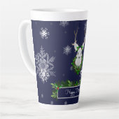 Blue Reindeer Latte Tasse (Linke Ecke)