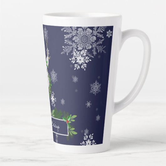Blue Reindeer Latte Tasse (Rechts)