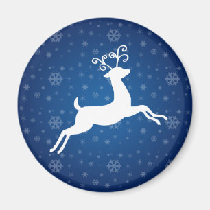 Blue Reindeer Magnet