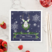 Blue Reindeer Paper Napkin Serviette (Beispiel)