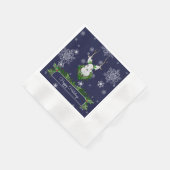 Blue Reindeer Paper Napkin Serviette (Ecke)