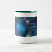 Blue Religious Sprichwort Weihnachtsschmuck Zweifarbige Tasse (Mittel)