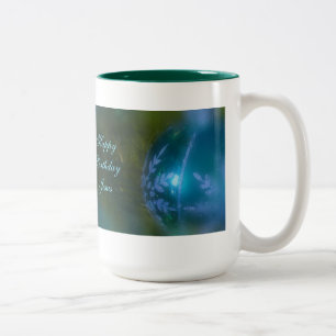Blue Religious Sprichwort Weihnachtsschmuck Zweifarbige Tasse