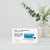 Blue Removal Van, Removal Company Visitenkarte (Stehend Vorderseite)