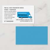 Blue Removal Van, Removal Company Visitenkarte (Vorne/Hinten)