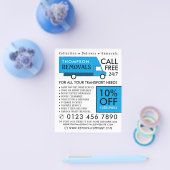 Blue Removal Van, Umzugsfirmenwerbung Flyer (Einzeln)