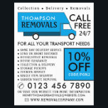Blue Removal Van, Umzugsfirmenwerbung Flyer<br><div class="desc">Blue Removal Van,  Removal Company Advertising Flyer durch den Business Card Store.</div>