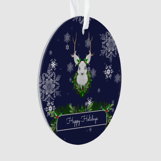 Blue Rentier Ornament (Vorderseite)