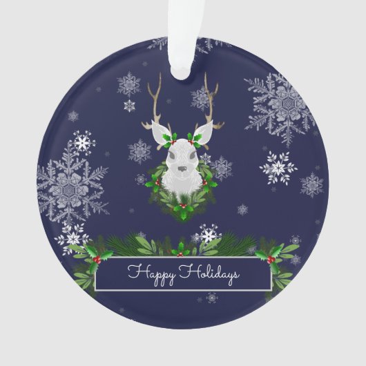 Blue Rentier Ornament (Vorderseite)