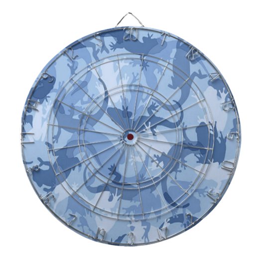 Blue Reptile Camouflage Dart Board Dartscheibe (vorne)