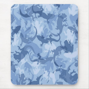 Blue Reptile Camouflage Mouse Pad Mousepad