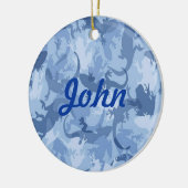 Blue Reptile Camouflage Name Ornament (Links)