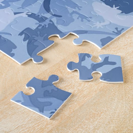 Blue Reptile Camouflage Puzzle (Seite)