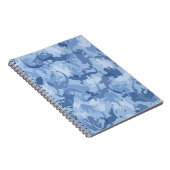 Blue Reptile Camouflage Spirale Notebook Notizblock (Rechte Seite)
