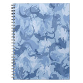 Blue Reptile Camouflage Spirale Notebook Notizblock (Vorderseite)