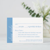 Blue Response Card, Caroline Wedding Einladung (Stehend Vorderseite)