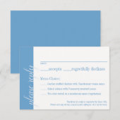 Blue Response Card, Caroline Wedding Einladung (Vorne/Hinten)
