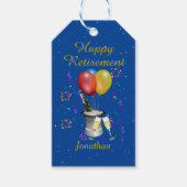 Blue Retirement Celebration Geschenkanhänger (Vorderseite)