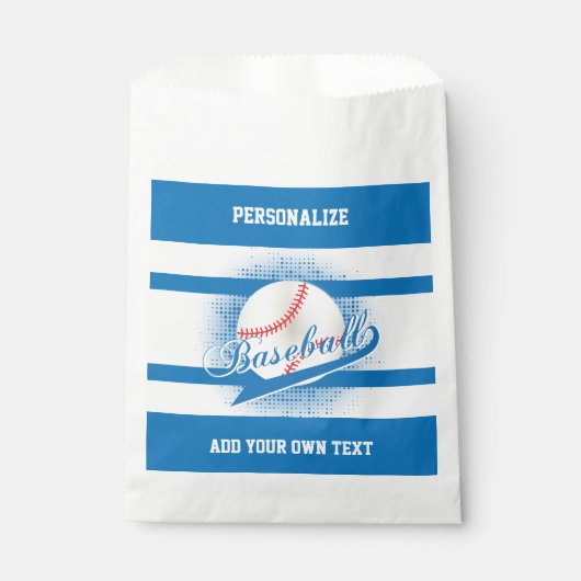 Blue Retro Baseball ⚾ Style Geschenktütchen (Vorderseite)