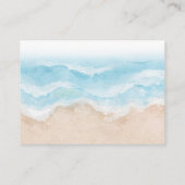 Blue Retro Beach Buchungsanfrage-Karte Begleitkarte (Rückseite)